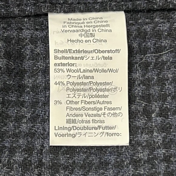 J Crew Thompson Men's 42 Wool Blend Navy Blue 2 Button Sport Coat Blazer - Picture 4 of 4
